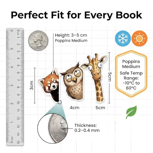10PCS Funny Animal Magnetic Bookmarks - Cute Peek a Boo Page Markers for Books Magnetic Page Clips, Reading Accessories for Women Teachers Office Book Lover Birthday Valentines Christmas Gifts - style: Funny Animal Magnetic Bookmarks