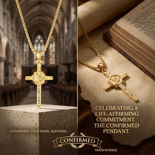 Confirmation Gifts Sterling Silver Confirmed in Christ Religious Catholic Jewerly - color: H