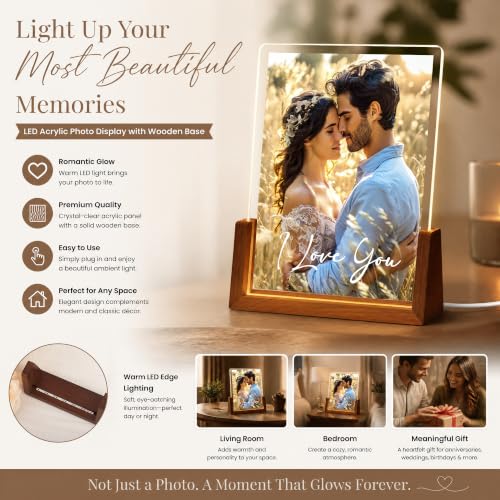 Custom Picture Frames Anniversary Couple Gifts for Girlfriend Women Men - color: S2