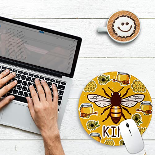 Gctriki Bee Mouse Pad, Cute Small Mouse Pads for Desk Fall Decor 8.6 in - color: Bee Kind
