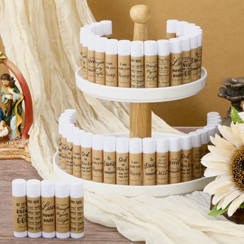 50 Pack Christian Religious Gifts Bulk Lip Balms for Women Men - style: Rustic