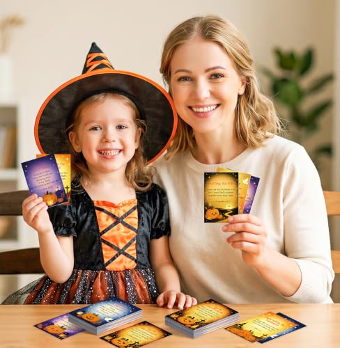 100 Pcs Halloween Scripture Cards, Gospel Tracts Pocket Prayer Cards Bulk - style: Halloween