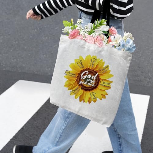 Christian Canvas Tote Bags - color: God Says You Are 2
