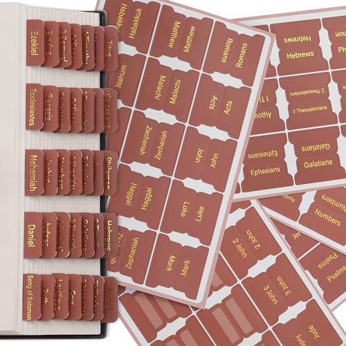 Mr. Pen- Laminated Bible Tabs, 75 pcs, Easy-to-Read & Apply - color: Metallic Gold Lettering 2