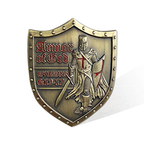 AtSKnSK Put On The Whole Armor of God Challenge Coin Eph 6:13-17 3D Commemorative Collection Item