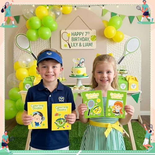 Bulk Tennis Coloring Books, 24Pcs Mini Ball Drawing Booklet for Kids - style: Tennis