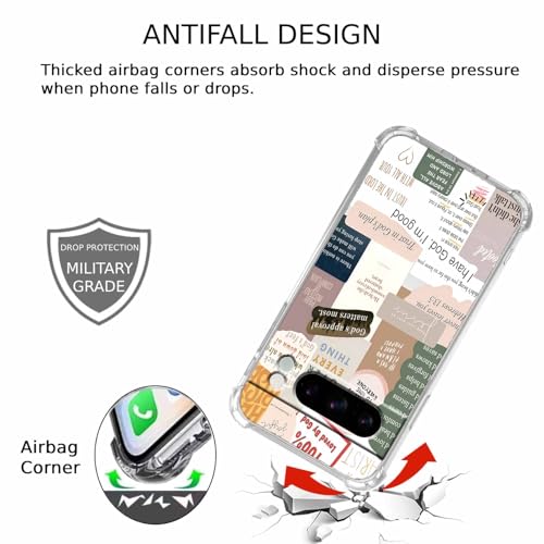 Bible Verses Christian Jesus Quotes Collage Pattern,Soft TPU Bumper Phone Case for Google Pixel 8 Pro - size: Google Pixel 8 Pro