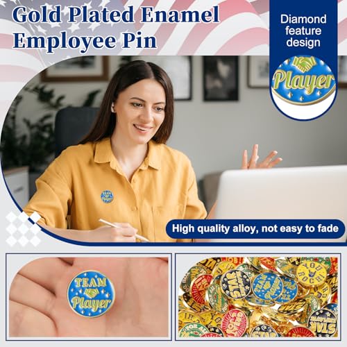 Liliaafar 150 Pcs Employee Recognition Appreciation Pins Bulk Reward Style - style: Reward Style