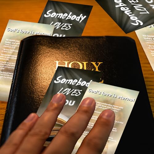 200 Pcs Christian Inspirational Cards Somebody Loves You – Double-Sided Bible Verse Encouragement Cards, Religious Faith Cards for Gifts, Church Outreach, Daily Devotion