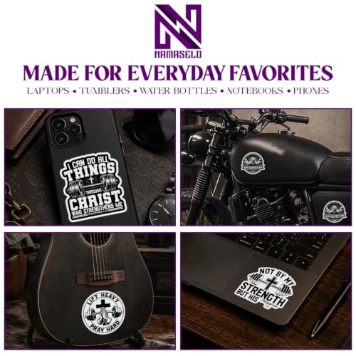 (4Pcs) 3 Inch Christian Gym Stickers for Man