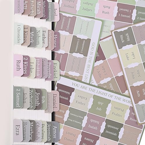 Mr. Pen- Bible Tabs, 75 Tabs, Laminated Bible Tabs for Women and Men - color: Boho 1