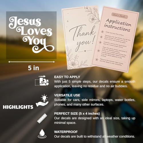 2Pcs Butterfly Decal Vinyl Car Window Sticker (White) - color: Jesus Love You