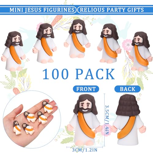 Barydat 100 Pcs Little Jesus Figures, Halloween Prank Props, Orange - color: Orange