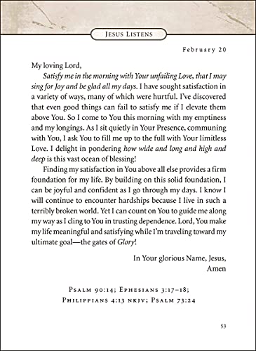 Jesus Listens: Daily Devotional Prayers of Peace, Joy, and Hope (A 365-Day Prayer Book)