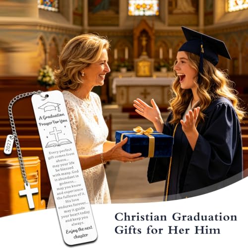 Christian Graduation Prayer Bookmark, Religious Graduation Gift for Him Her - style: Christian Graduation