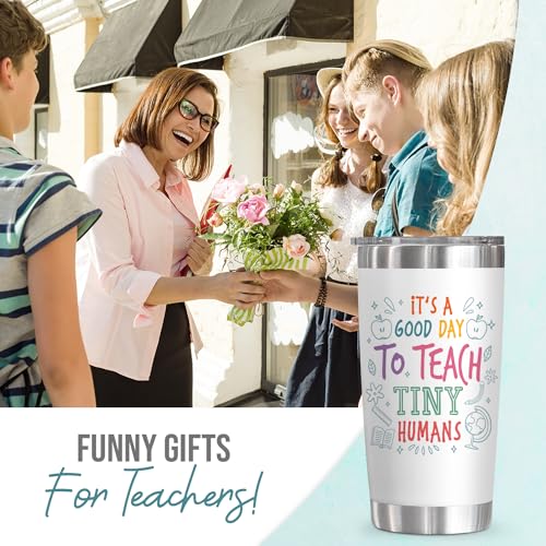 AXIARA Teacher Appreciation Gifts for Women - 20 oz Stainless Steel Tumbler - color: Teacher, size: 20 Ounces