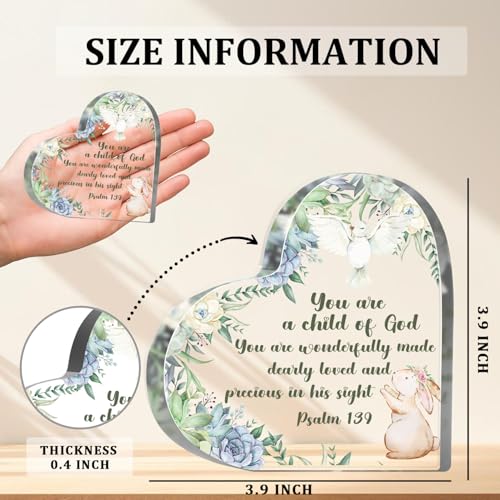 Baptism Gifts for Girls Boys, Religious Christening Confirmation Catholic Sign Decorations for Newborn, Inspirational Godchild Home Desk Decorations for Granddaughter Grandson - style: Baptism Sign 030