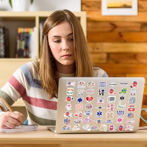 100 Pcs EMT & Paramedic Vinyl Stickers - color: Emt Theme