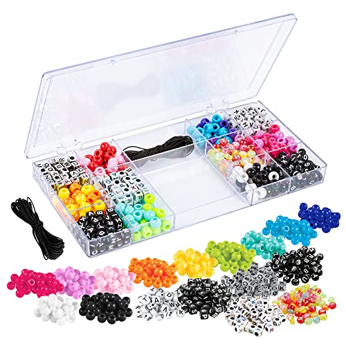 Fashion Angels Alphabet Bead Kit, 500+ Colorful Charms and Beads with Small Bead Organizer - Preppy Bracelet Making Kit for Teen Girls, Recommended for Ages 8 and Up