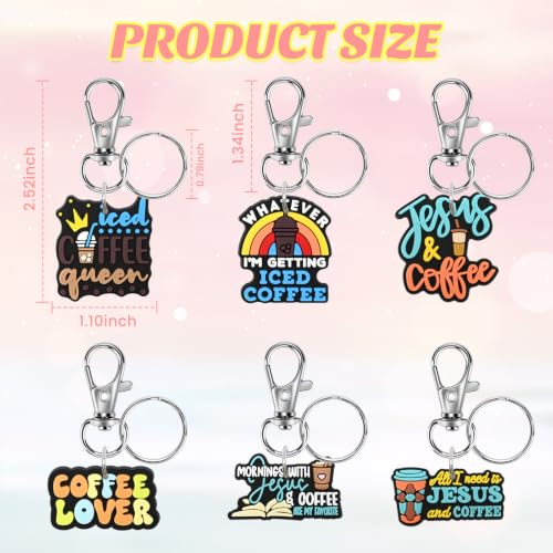 Keychains Set Lobster Claw Clasps Key Rings Cute Keychain Charms - color: Coffee-50p