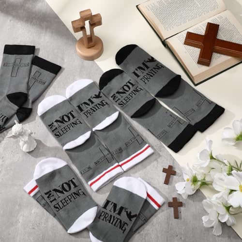 Ramede 6 Pair Pastor Sock for Men Deacon Ordination Gift Us 7-12 - color: White Black Gray