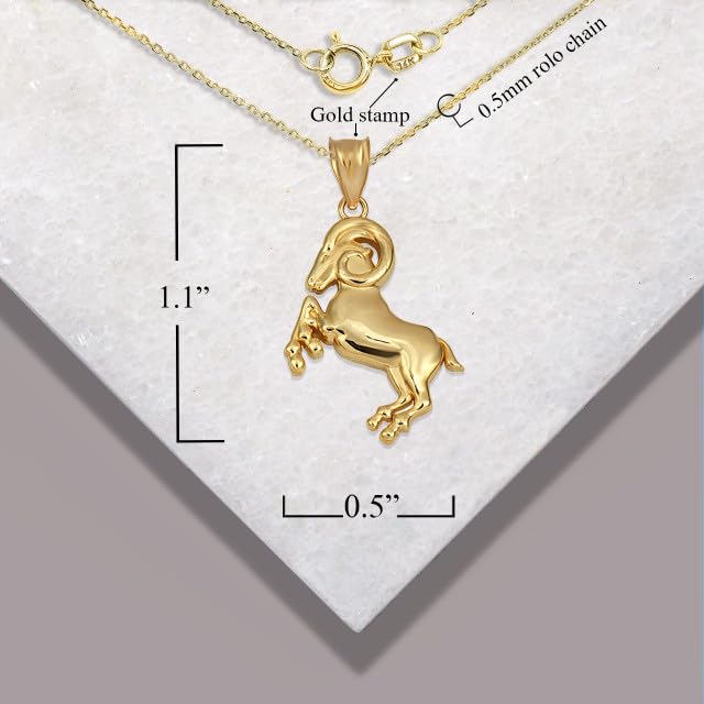 Zodiac Astrology Character Symbol Pendant 14k Gold Parent - color: Yellow 14k Gold, size: With 18" Chain, style: Pisces