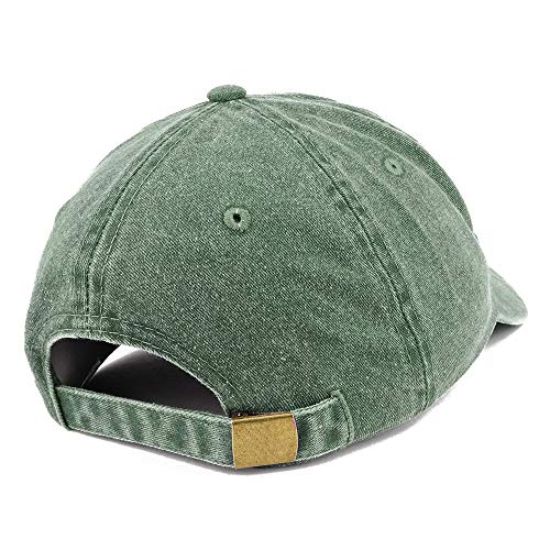Trendy Apparel Shop Cross Embroidered Washed Cotton Adjustable Cap - color: Dark Green