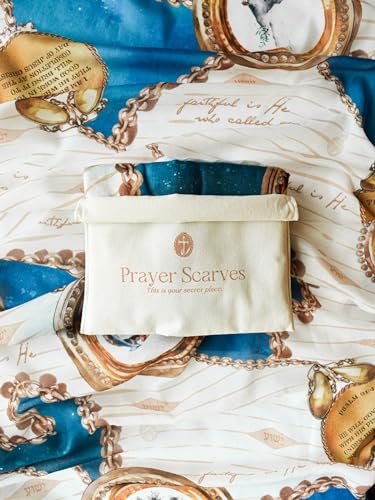 Faithfulness Prayer Scarf - Large, Lightweight Prayerfully Created Bible Verse Shawl, 35x70", Trusting God's Promises - style: Scarf With Canvas Bag