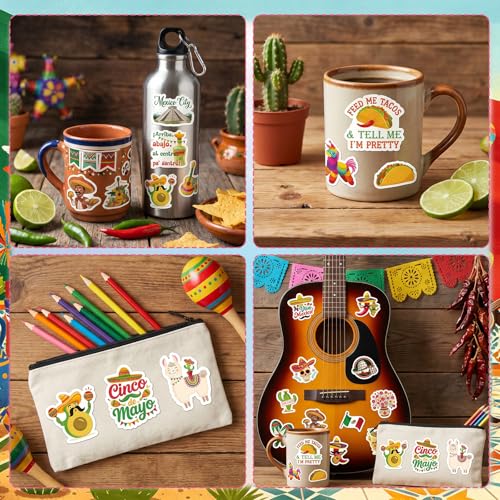 100Pcs Mexican Stickers Mexico Cinco de Mayo Independence Day Decal - color: 100pcs Mexico 924