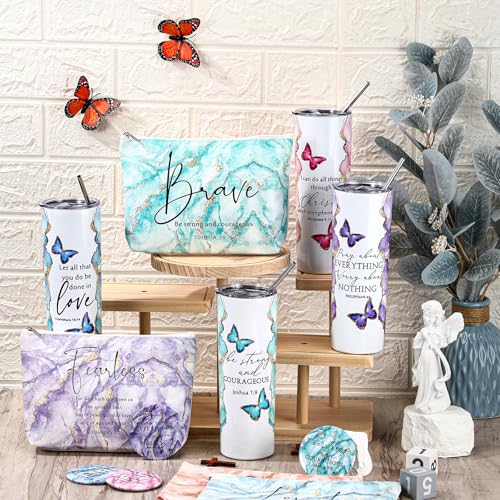 Geiserailie 12 Pcs Christian Gifts for Women Tumbler Set, Pastel Color - color: Pastel Color