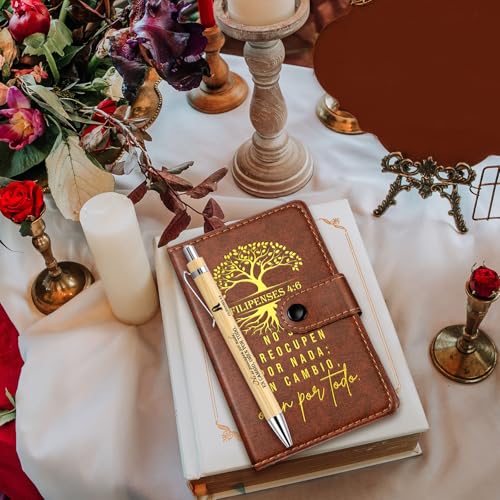 Spakon 20 Pcs Christian Prayer Journals with Pens, Spanish Tree of Life - style: Spanish Tree of Life