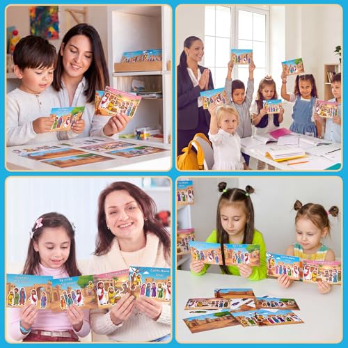 Marspark 24 Pcs Religious Bible Craft Stickers Set Zacchaeus Story Make Your Own Scene Kit Christian DIY Art Project Supplies VBS Sunday School and Church Party Activities - style: Bible Scene