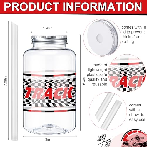 20 Pcs Church Gifts 16 oz Bible Verse Cups Straw Lid Race Car - style: Race Car