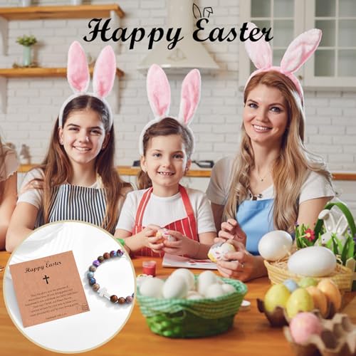 EFVISD Cross Bracelet Gifts for Boys Girls Christian Religious Gifts - color: Happy Easter