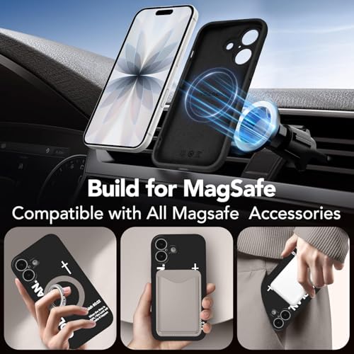 Magnetic Phone Case for iPhone 17, Aesthetic Jesus Bible Verse Cross Pattern Print for Women Men, Compatible with Magsafe, Shockproof Soft Silicone Cover for iPhone 17 6.3", Black - color: Black, size: iPhone 17