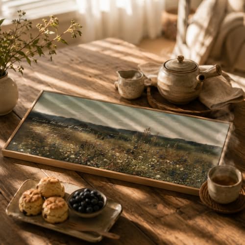 Extra Large Framed Rustic Wildflower Wall Art,Christian Bible Verse Art - color: Wildflower Bible Verse, size: 16"L x32"W