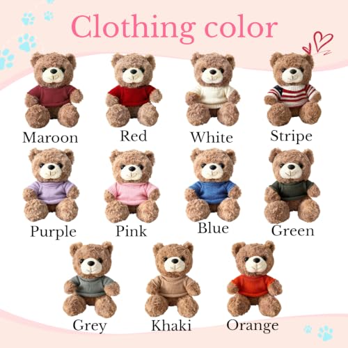 Personalized Baby Blanket with Name, Optional Teddy Bear Gift for Boy Girl