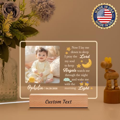 Personalized Baptism Gifts Picture Frame, Christian Photo Frame for Kids