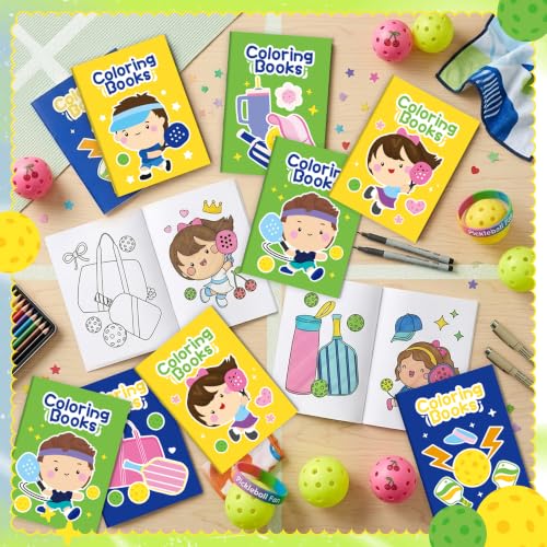 ANGOLIO Pickleball Coloring Book for Kids, 24PCS Sports Themed Party Favors - style: Pickleball