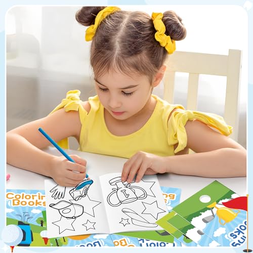 Bulk Golf Coloring Books, Mini Drawing Booklet for Kids Party Favors - style: Golf