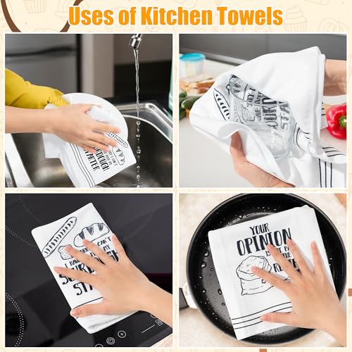 R HORSE Funny Baking Kitchen Dish Towels - 5Pcs Bread Theme Cleaning Dishcloth Bread Making Baking Absorbent Bar Quick Dry Hand Towel Tea Towels Birthday for Women Men Housewarming Decor - color: Funny Baking