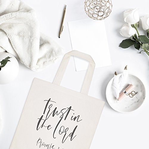 The Cotton & Canvas Co. Beach, Grocery, Farmers Market, Shopping and Travel Reusable Shoulder Tote and Handbag … - style: Trust in the Lord, Proverbs 3:5