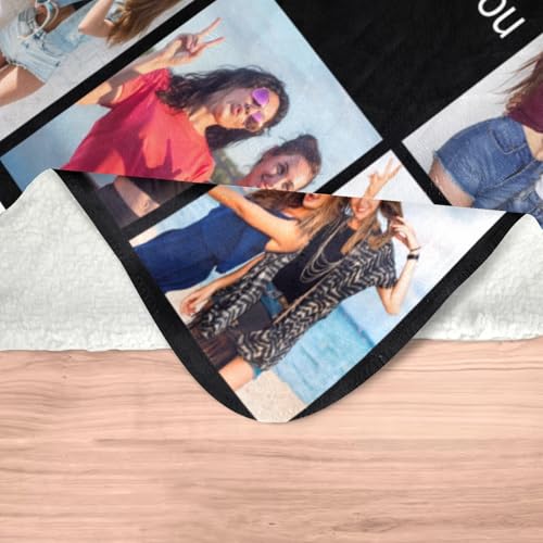 inkArts Custom Blanket with Photo, Personalized Photo Blanket, Customized Picture Blankets, Customizable Blankets, Personalized Photo Gifts for Women Men Her Him - color: 8 Photos-2