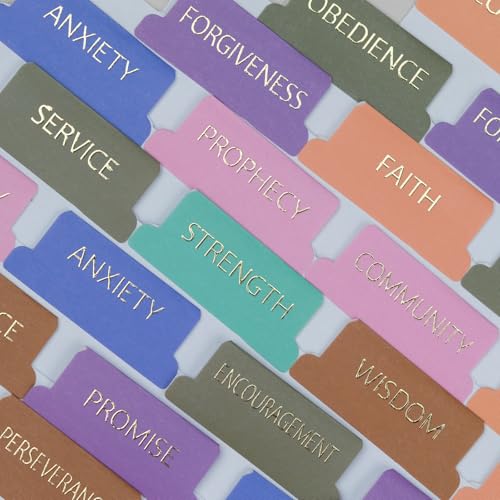 UPAFEXXI-Topic Bible Tabs(3D Gold Foil Embossed Lettering) - color: 180 Topics