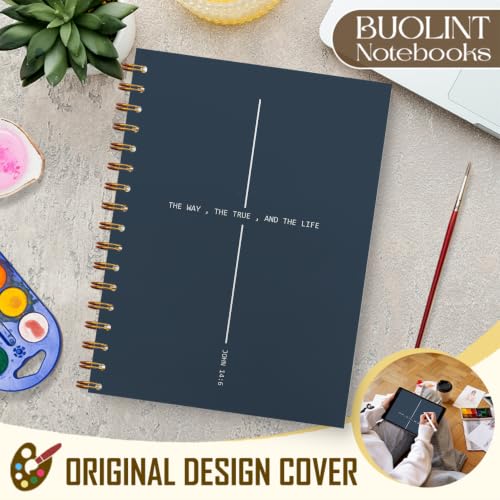 Christian Prayer Journal Gift for Women Men 5.5x8.3in Blue - color: Blue