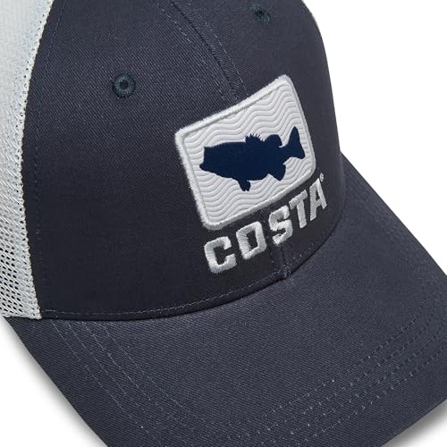 Costa Del Mar Unisex Adult Bass Waves Trucker - color: Navy