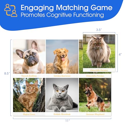 Keeping Busy Match Photo 2 Dementia Activities for Seniors | Alzheimer Products for Elderly Patients | Fun Memory Game Toy & Cognitive Brain Puzzle for Senior Citizens w/Memory Loss or Alzheimers