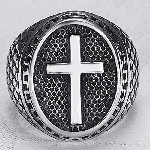 Jude Jewelers Retro Vintage Stainless Steel Chrisitan Cross Religious Ring