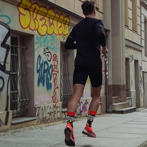 Jeasona Mens Socks Funny Fun Crazy Dress Crew Colorful Gifts for Men - color: Multicolored Gaming Gifts 4 Pairs