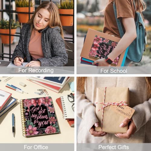 God's Got Big Plans for You Spiral Notebook, Inspirational Work Anniversary Promotion Resignation Gifts for Women Colleagues Boss Leader, Religious Prayer Journal for Women Friends Sister BFF - style: Big Plans